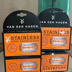 Van Der Hagen Double Edge Razor Blades, Two boxes of 5, new!